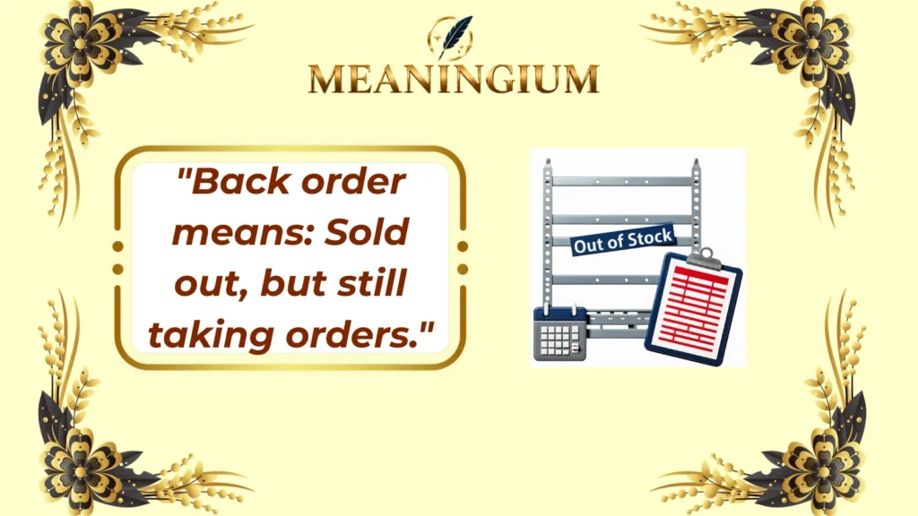 back order meaning